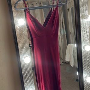 Red wine fashion nova maxi dress